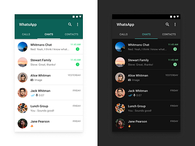 WhatsApp - The Ultimate Guide to Designing Dark Theme