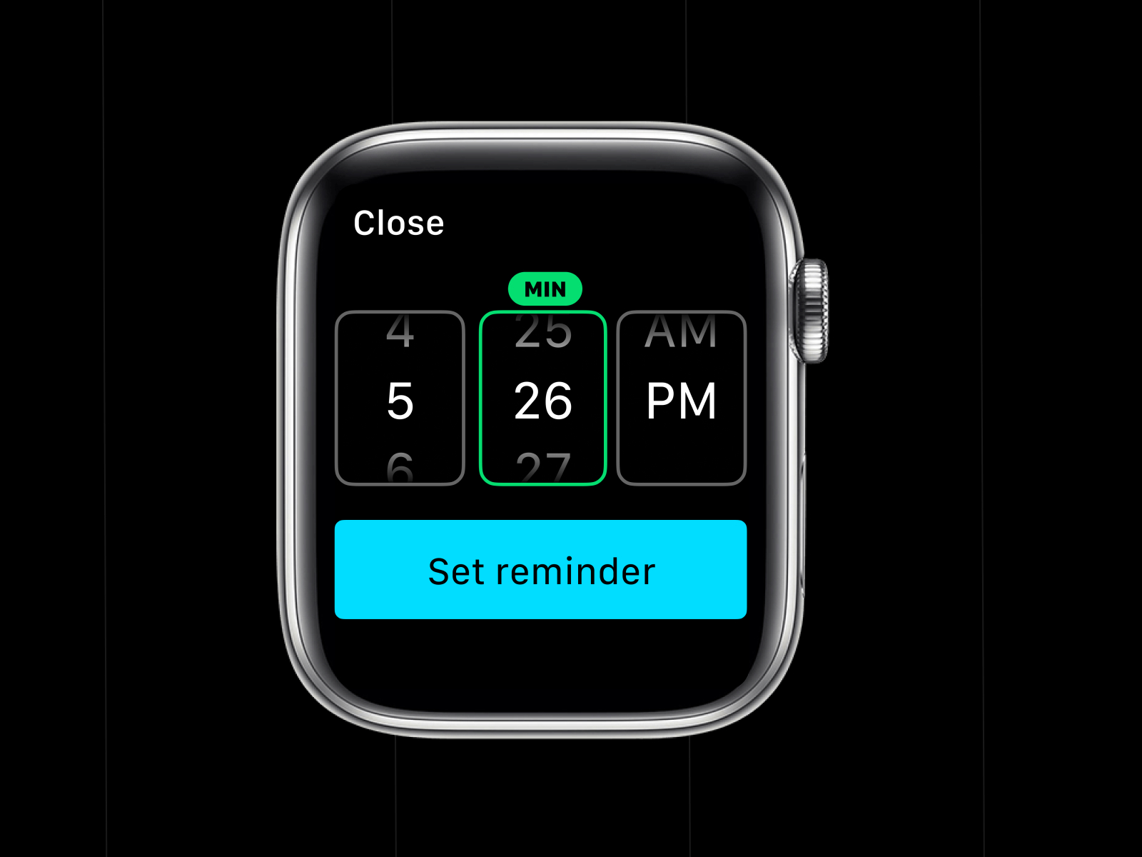 Apple Watch App Concept - Setting a Reminder by Chethan KVS on Dribbble