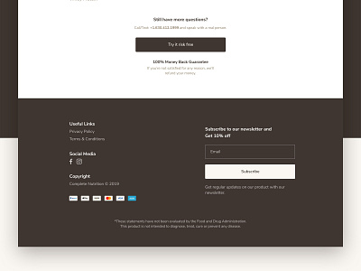 Footer - Ecommerce Website