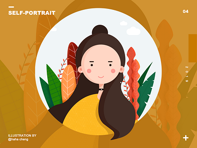 self-portrait design illustration ui