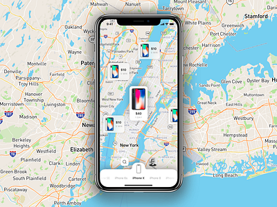 Rent Apple Products [WIP] app apple clean design iphone location map minimal mobile rent ui ux