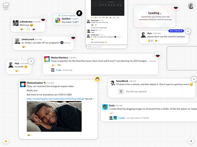 Slack Social Fun clean community design desktop fun minimal product slack ui ux web
