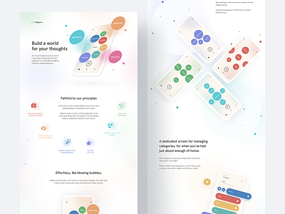 CocoonWeaver: Where Ideas Grow animation app behance bubbles case study circles colorful custom ios landing minimal mobile mobile ui product design record thoughts ui ux web design