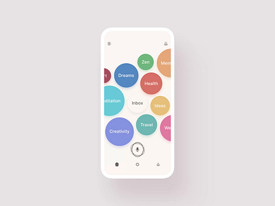 CocoonWeaver: Where Ideas Grow — Interaction User Flow after effects animation bubbles circles clean colorful interaction design ios iphone x minimal mobile mobile ui motion motion design product design prototype record ui ux visual