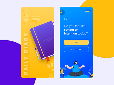 Diary App diary app onboarding wellness