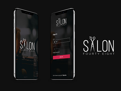 Salon App Concept Login & Splash