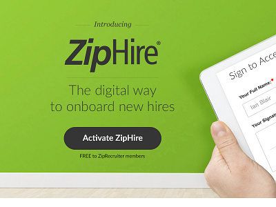 ZipHire Product Landing Page