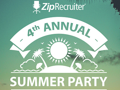 ZipRecruitor Summer Party Invitation invite party summer ziprecruiter