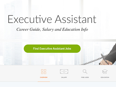 Executive Assistant Landing Page