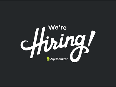 We're Hiring! T-Shirt design flat hiring illustration logo recruiting t shirt tshirt design were hiring ziprecruiter