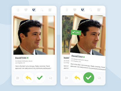 Jwed Match App Design app dating jew jewish jwed like mobile swipe ui ux design