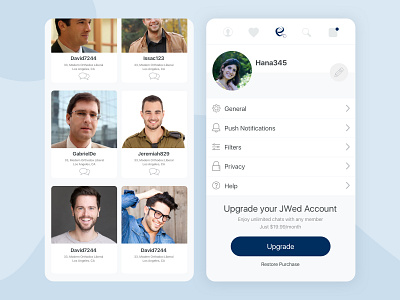 Jwed Match UX App Design app dating design interface jewish match matching mobile swipe ui ux ux design