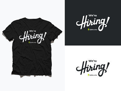 We're Hiring, Logo and T-Shirt