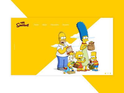 The Simpsons Concept cartoon concept simpsons the simpsosns ui design web design website yellow