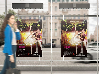 Sleeping Beauty Ballet Poster ballet dance dreamy design flyer forest graphic design invite poster show sleeping beauty theatre