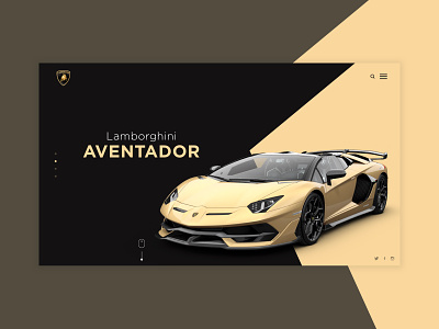 Lamborghini Aventador Concept aventador concept design gold gold car golden lamborghini sports car uiix design vehicle web design. website website
