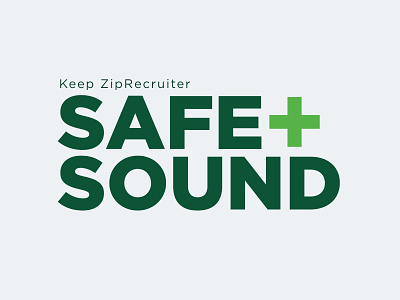 Safe & Sound logo branding concept design graphic design logo plus poster safe sound ziprecruiter