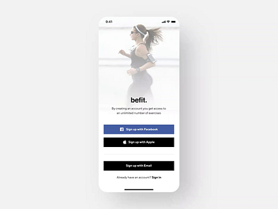 Health and Fitness App Animation animation app app design design fitness fitness app health health app interaction interface minimal mobile mobile app mobile design mobile ui motion design motion graphics transition ui ux