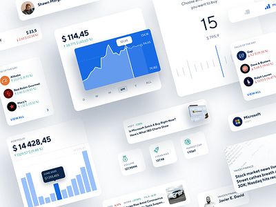 Stock Trading App UI Pattern clean clean ui design home page investment pattern platform profile stock stock market tools ui ui pattern ui patterns user interface ux web design
