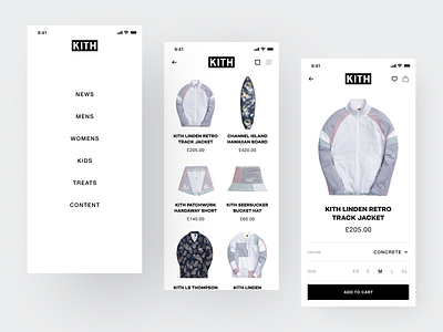 KITH Store App Design Concept