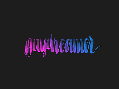 Daydreamer brush calligraphy digital art hand lettering typography