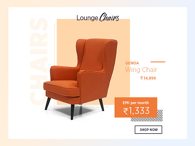 Furniture page clean ux design emailer furniture indian landing minimal page product ui visual web