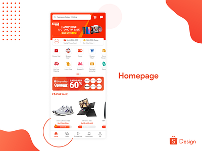 Shopee Homepage ecommerce homepage payment product design shopee ui