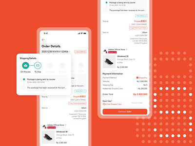 Shopee - Order Details adidas checkout delivery ecommerce ios order payment product design shipping shopee shopeepay shopping ui ux