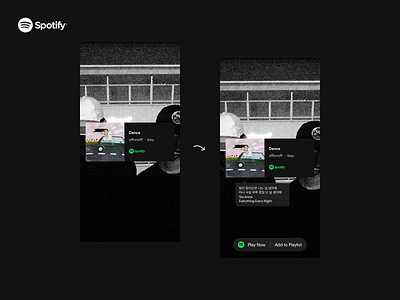 Spotify - Instagram Widget android dark design instagram ios music playlist product design spotify ui ux widget