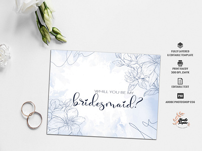 Bridesmaid Proposal Card template