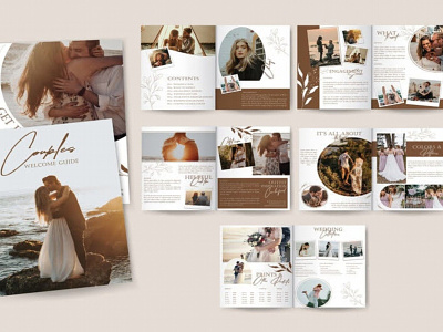 Wedding photography magazine template for Photographers couple magazine graphic design magazine magazine template marketing template multipurpose layout multipurpose magazine photographer photographer magazine photography photography marketing photography studio business photography welcome guide photoshop template printable template wedding wedding magazine wedding magazine template wedding welcome guide welcome guide