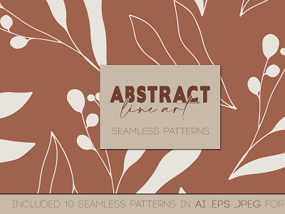 Abstract Line art Seamless Patterns