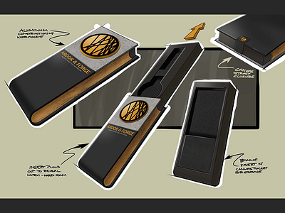 Ardor & Forge packaging concept industrial design packaging packaging design product design sketching watch package