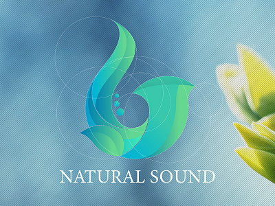 Natural sound gradient horn instruments logo music natural trumpet