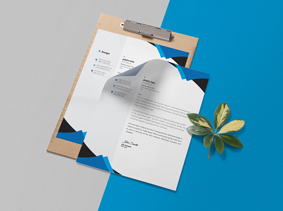 Printable Letterhead Template | business Letterhead Template abstract brand identity branding clean design design drawing flatdesign illustrator layoutdesign letterhead design presentation template