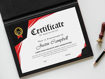 Creative certificate of appreciation award template