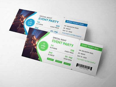 Dj Event Ticket Template. Elegant Dj Ticket Template