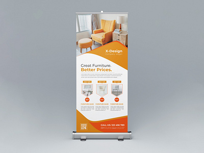 Furniture Roll up banner Design Template