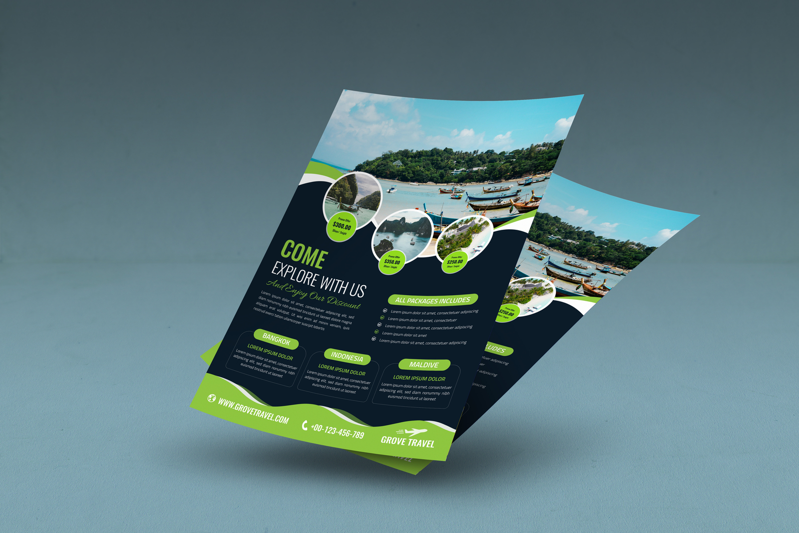 Travel Agency Flyer Template Travel Agency Advertising Samples By Vector River On Dribbble