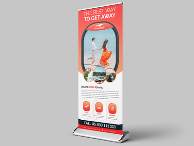 Travel and tourism Agency Roll-Up Banner Template