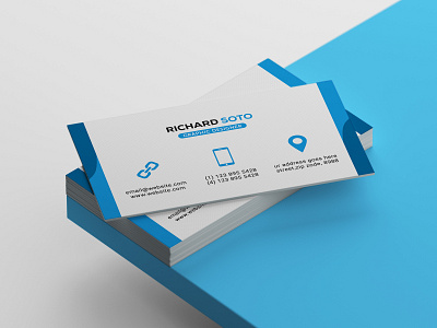 Minimalist Corporate Business Card Design Template abstract background business card clean company corporate creative design elegant graphic identity illustration layout modern presentation print template vector web