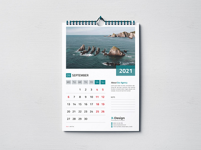 Wall Calendar 2021 Template, Calendar 2021