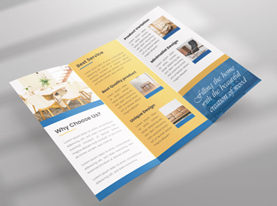 Modern Furniture Trifold Brochure abstract brochure flyer furniture template trifold brochure