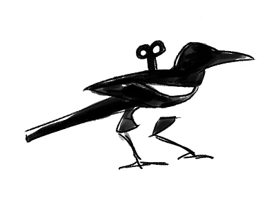 Tin Magpie Logo Doodle logo magpie