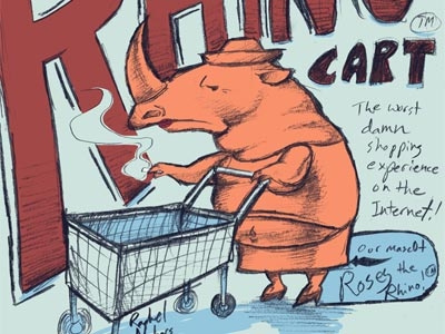 Rhino Shopping Cart hat rhino shopping cart smoking