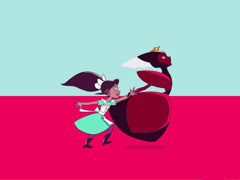 Alice and the Red Queen Running alice in videoland alice in wonderland red queen