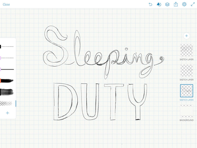 Sleeping Duty logo in progress logo sleeping beauty