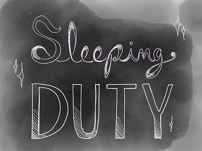Sleeping Duty logo, "Finished" logo sleeping beauty