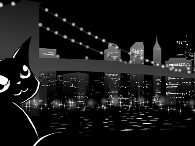 Bright Lights, Big Kitty brooklyn css nyc skyline tuna