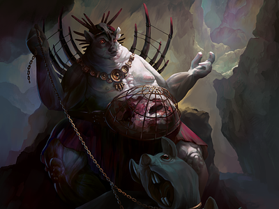 Rat King book character cover dungeon horror illustration king monster rat rpg